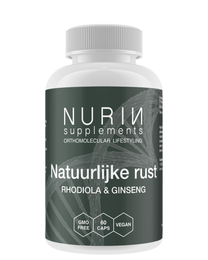 Natuurlijke rust: Rhodiola & Ginseng Inhoud 60 Vcaps