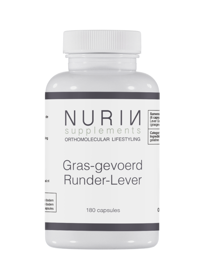 Gras-gevoerd Runder Lever: Inhoud 180 Capsules 