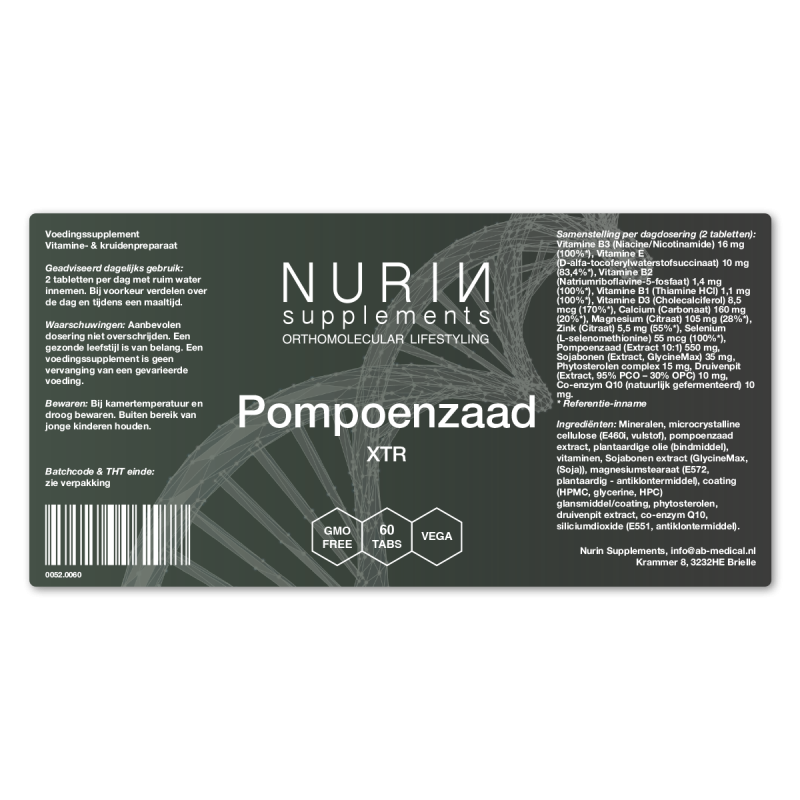 Pompoenzaad Xtr 60 Tabs - Afbeelding 2